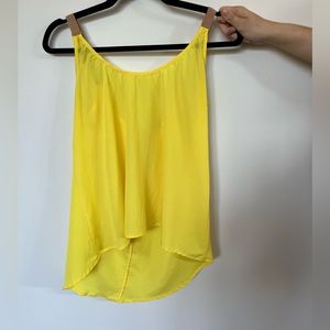 Sheer, Silky Yellow Tank